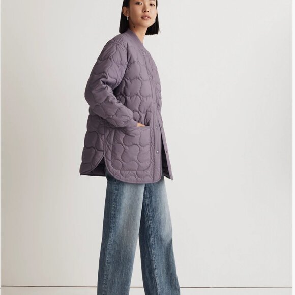 Madewell Purple Bomber Jacket - Picture 4 of 8